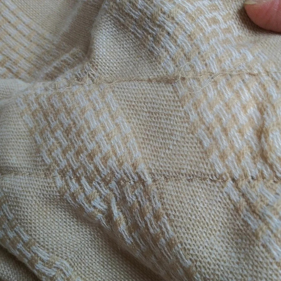 Womans gauzy stripe poncho jacket ligh orange and white - Picture 15 of 16